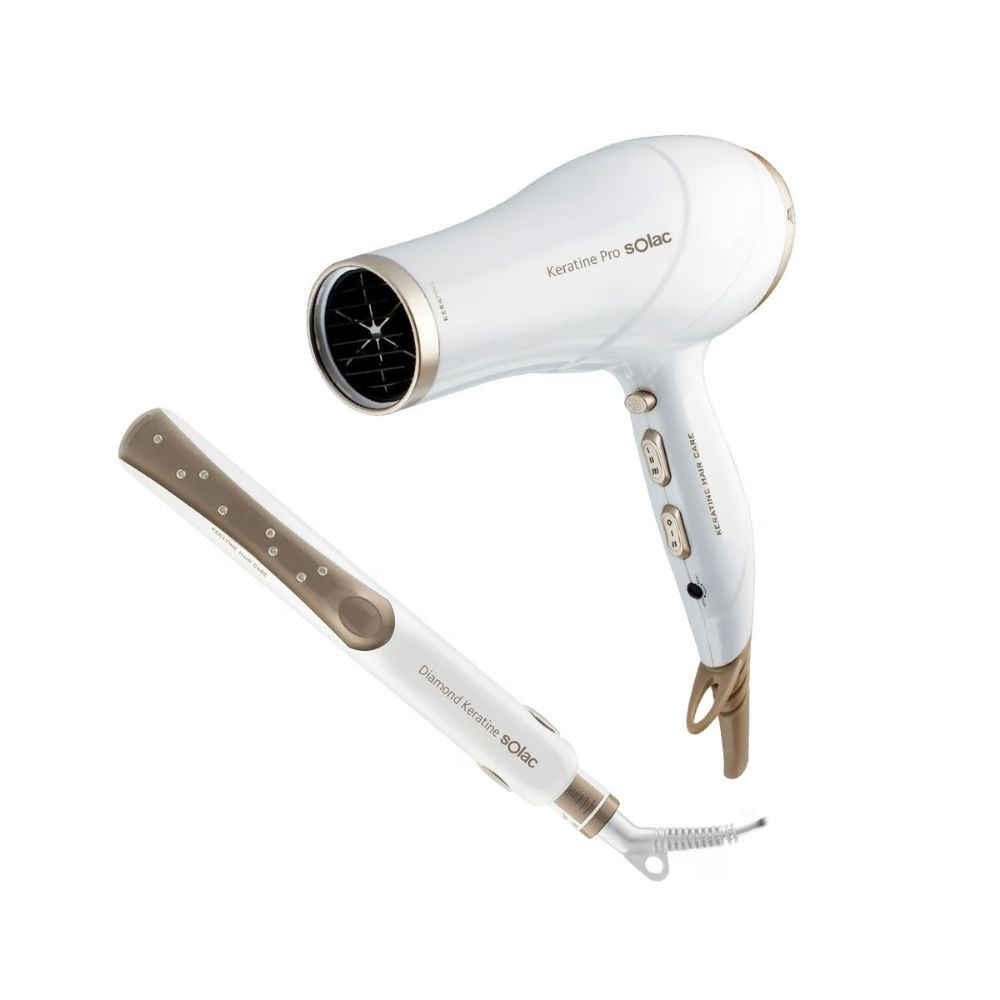 Kit Alisador Y Secadora SOLAC 2 Vel 1800 W Blanco