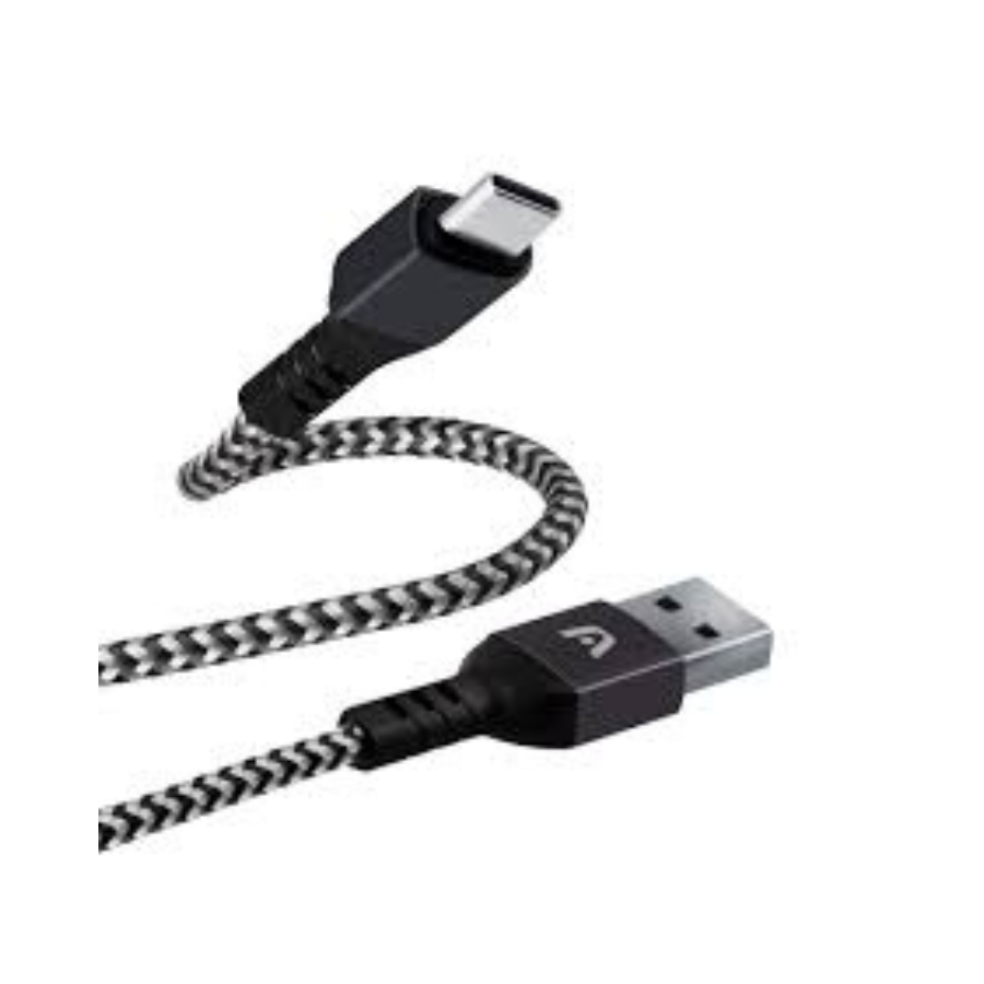 Cable Trenzado de Nailon Tipo C a USB 2.0 1,8 m - Negro ARGOMTECH  ARG-CB-0025BK
