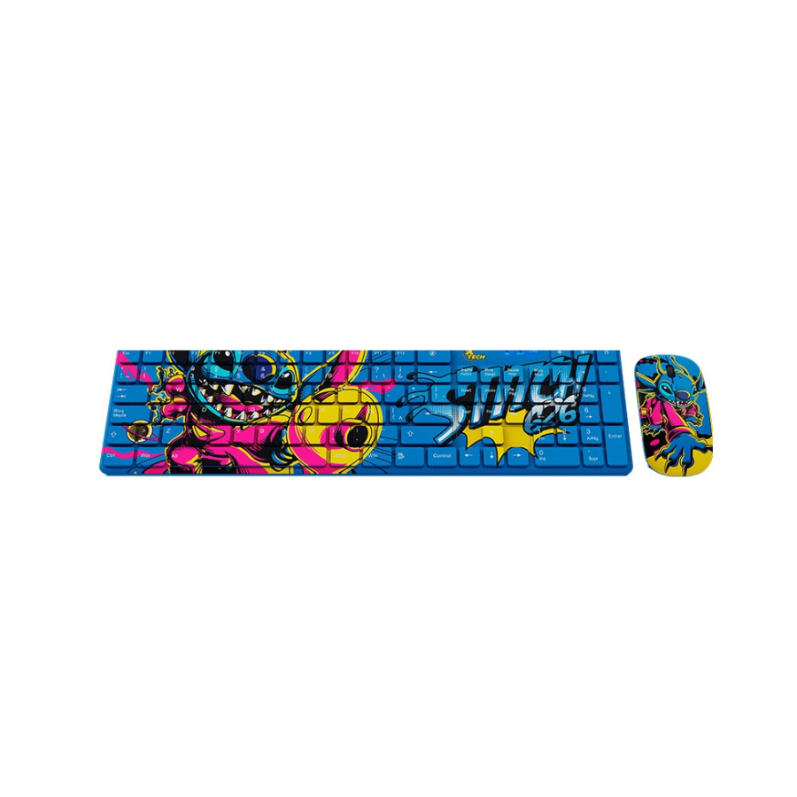 Dúo inalámbrico de teclado en español y mouse | Edición Stitch XTECH  XTK-D312ST