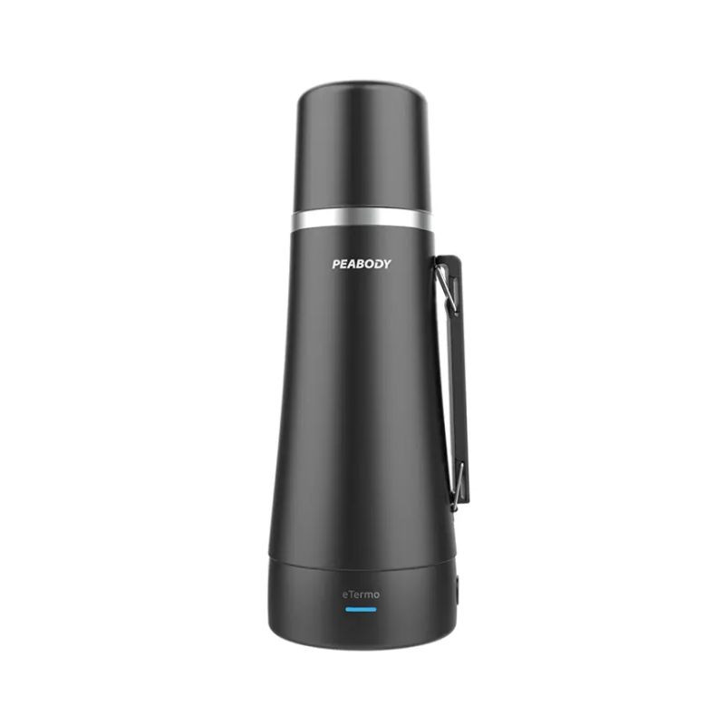 Termo Eléctrico PEABODY 1 Lt 700 W Libre PBA Inox Con Accesorios Para Mate Rojo