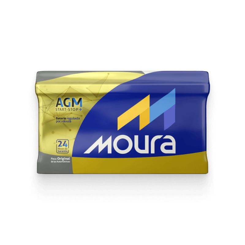 Batería MOURA Agm 80 Ah Borne Invertido 800 Cca Rc 140